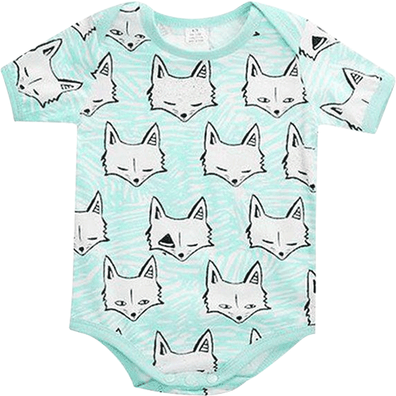 Petite Bello Bodysuit 3-6 Months Cute Fox Bodysuit - Adorable Baby Beanies In A Selection Of Patterns (20 (600x600), Png Download