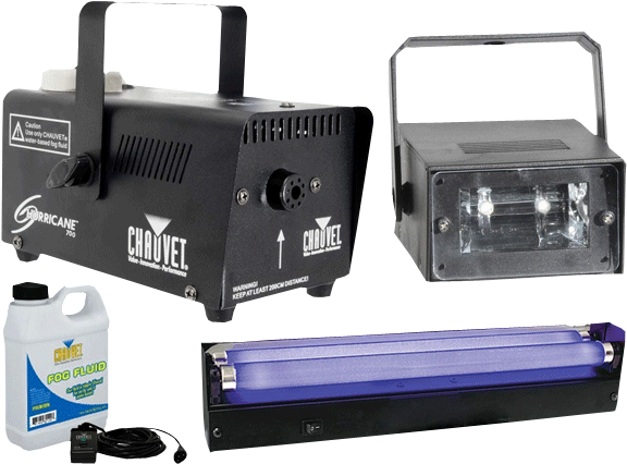 Halloween Blacklight Strobe & Fog Machine Package - Chauvet Dj Hurricane700 Smoke Machine 700w (600x600), Png Download