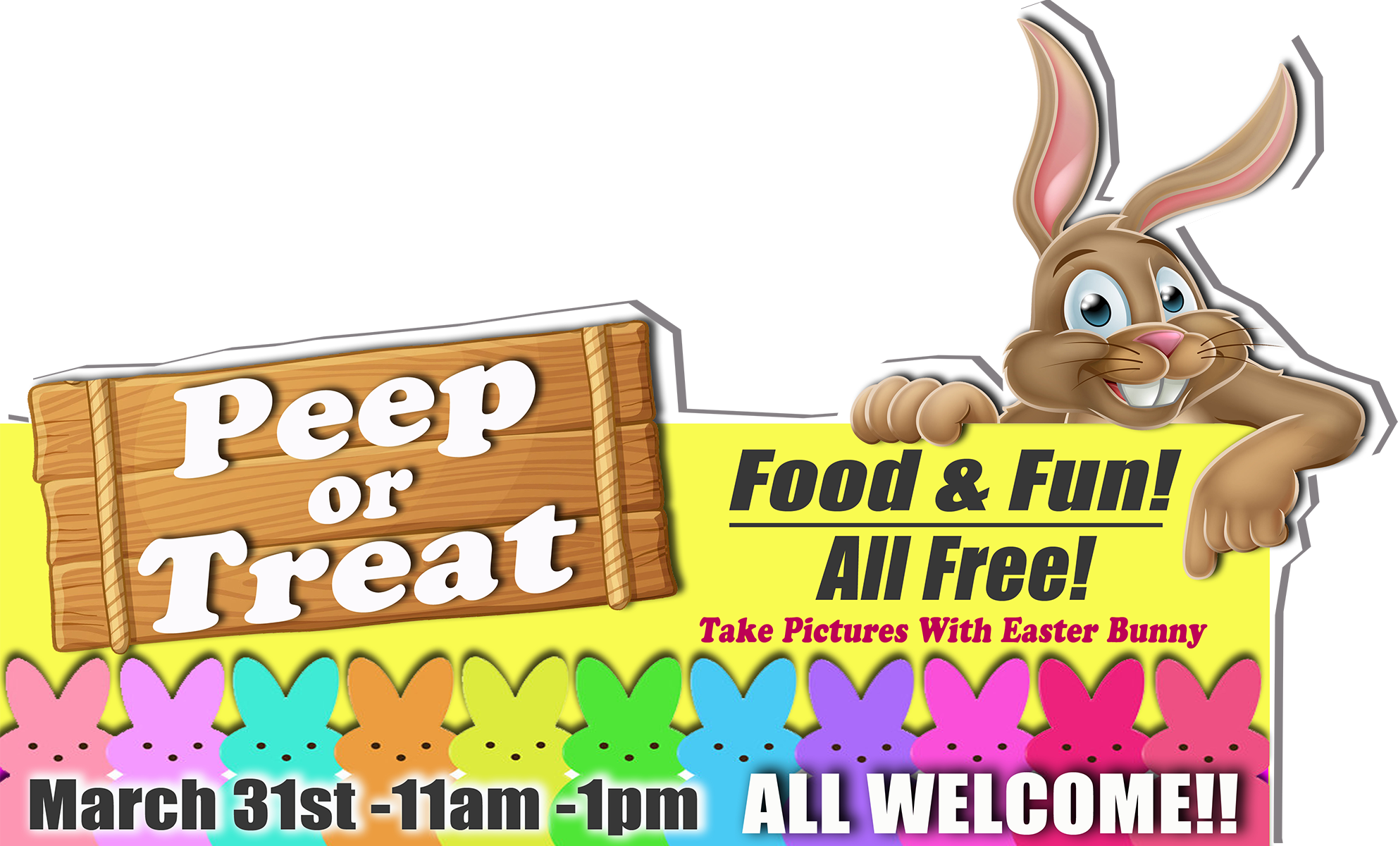 Come On Down To Medart And Enjoy Free Food, Face Painting, - Cartoon (1984x1200), Png Download