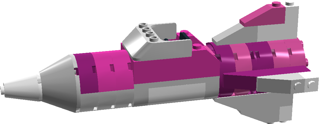 Pink Classic Rocket - Castle (1271x877), Png Download