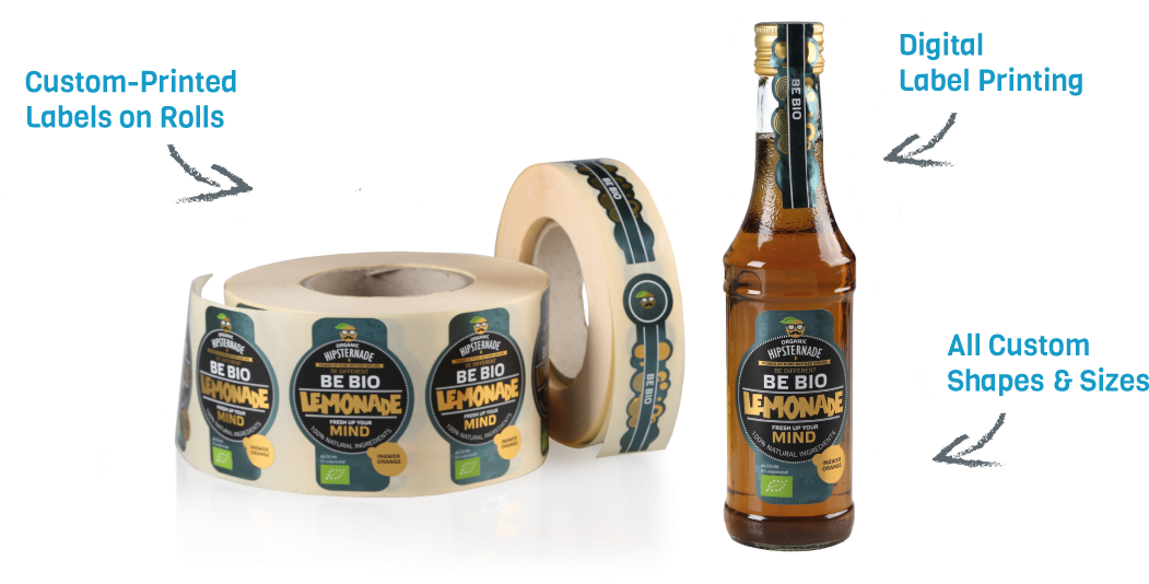 Self Adhesive Labels For Brands And Businesses Of All - Printing (1090x547), Png Download