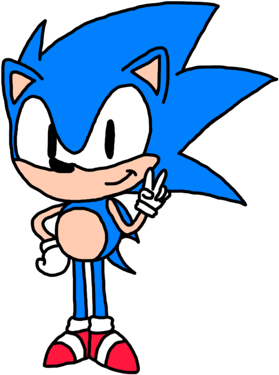 Classic Sonic - Character (610x790), Png Download