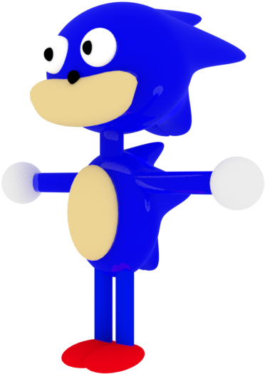 Sanic Made In Blender - Blender (960x540), Png Download