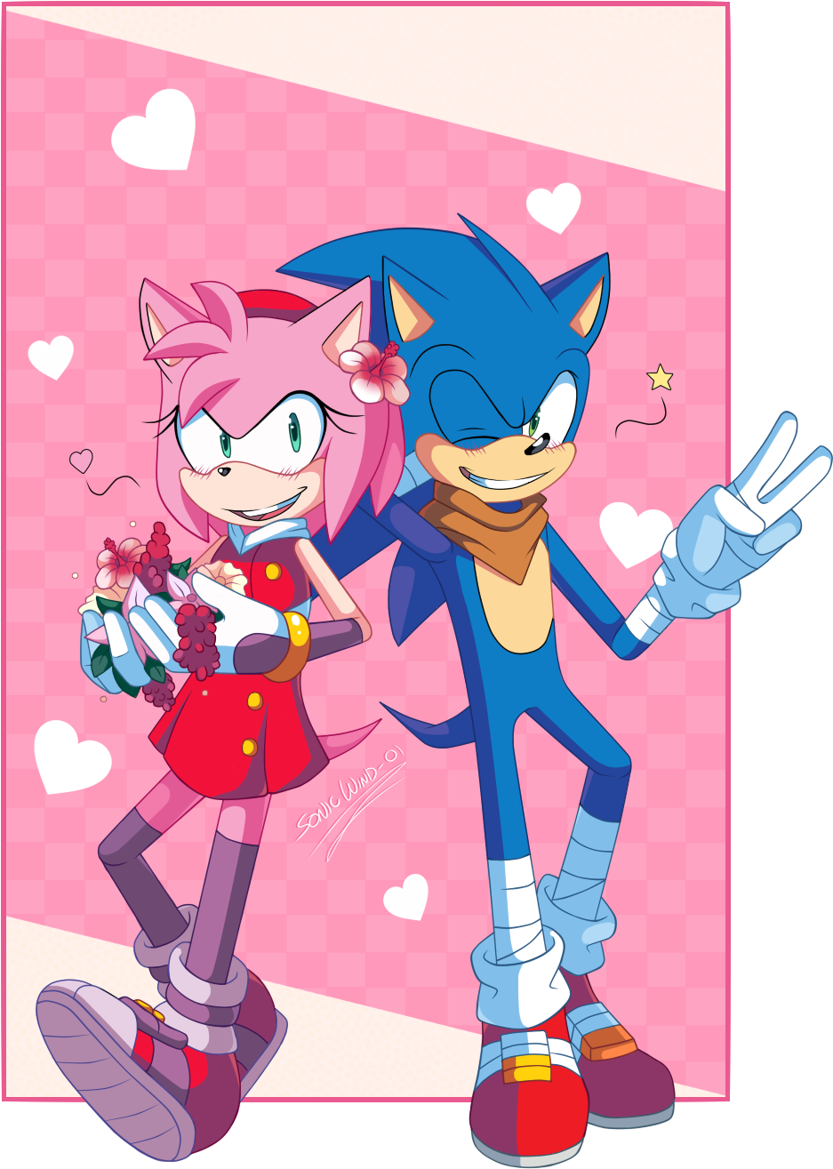 Valentines Day Sonic Boom Boom Sonic Boom Amy Boom - Valentine's Day (1066x1394), Png Download