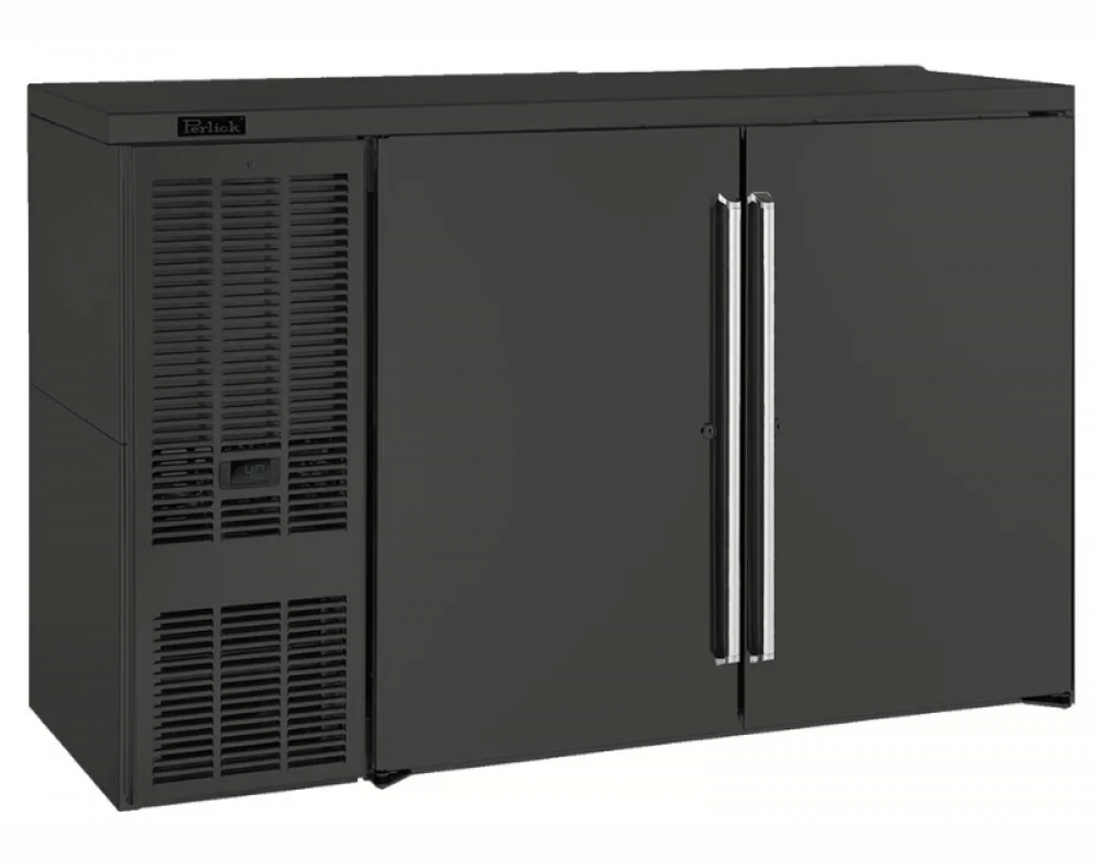 Perlick Corporation Bbs60b-s 60" 2 Door Black Vinyl - Perlick Bbs60b-s 60" Two Door Black Back Bar Cooler (1000x1000), Png Download