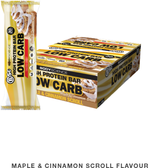 High Protein Low Carb 60g Bar X - Bsc High Protein Low Carb Bar - Maple (588x700), Png Download