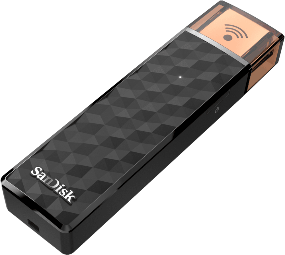 Black, Connect Wireless Stick - Sandisk 32gb Connect Wireless Flash Drive (sdws4-032g-g46) (1000x1000), Png Download