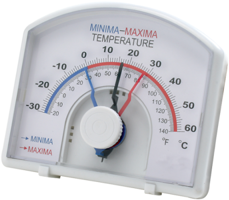 Thermometer, Minimum And Maximum - Humboldt Mfg. Co. H-3560d Maximum And Minimum Thermometer (1080x500), Png Download