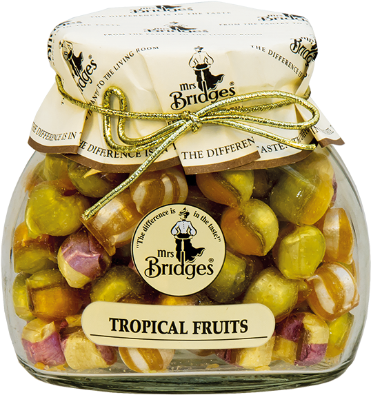 Promo Tropical Fruits Sweet - Old Fashioned Sweet Jars (566x600), Png Download