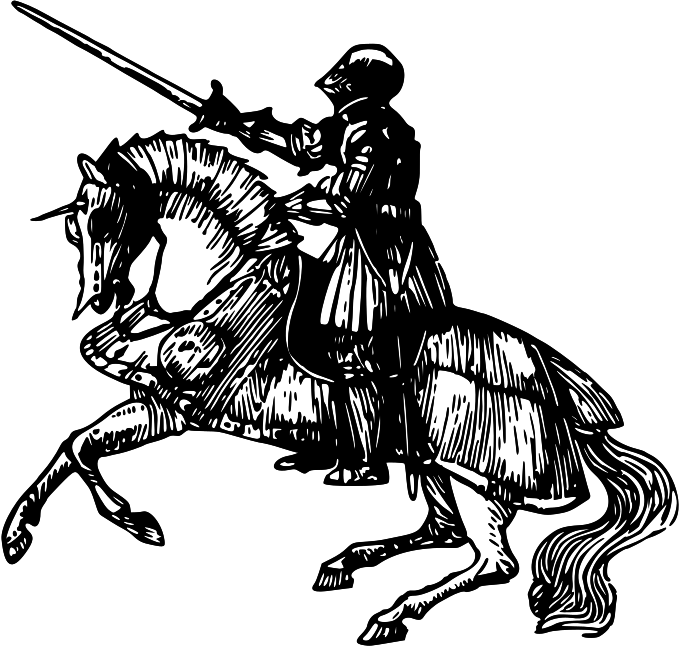 Vector The Conquistadors Wwe K - Knight On A Horse Png (679x647), Png Download