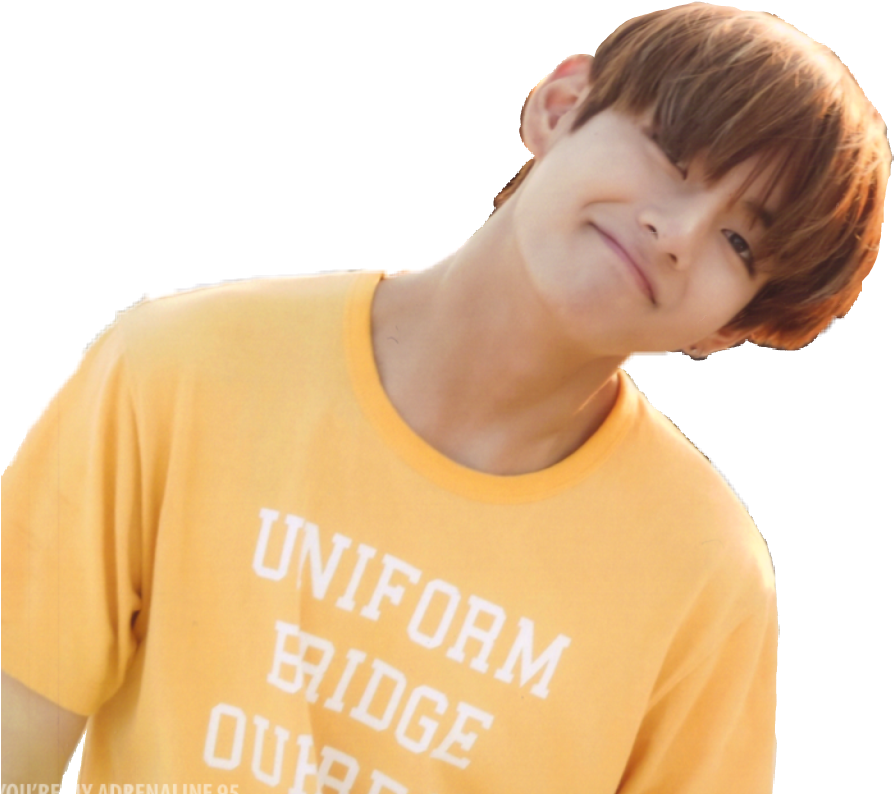 Report Abuse - Kim Taehyung In Yellow (1160x846), Png Download