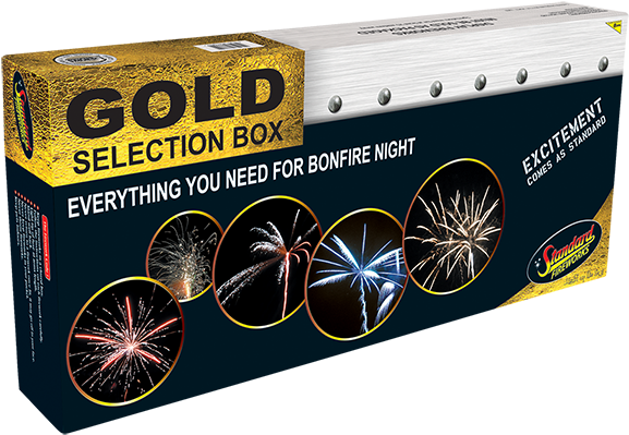 Gold Selection Box - Standard 25 Piece Silver Selection Box Fireworks. (600x600), Png Download