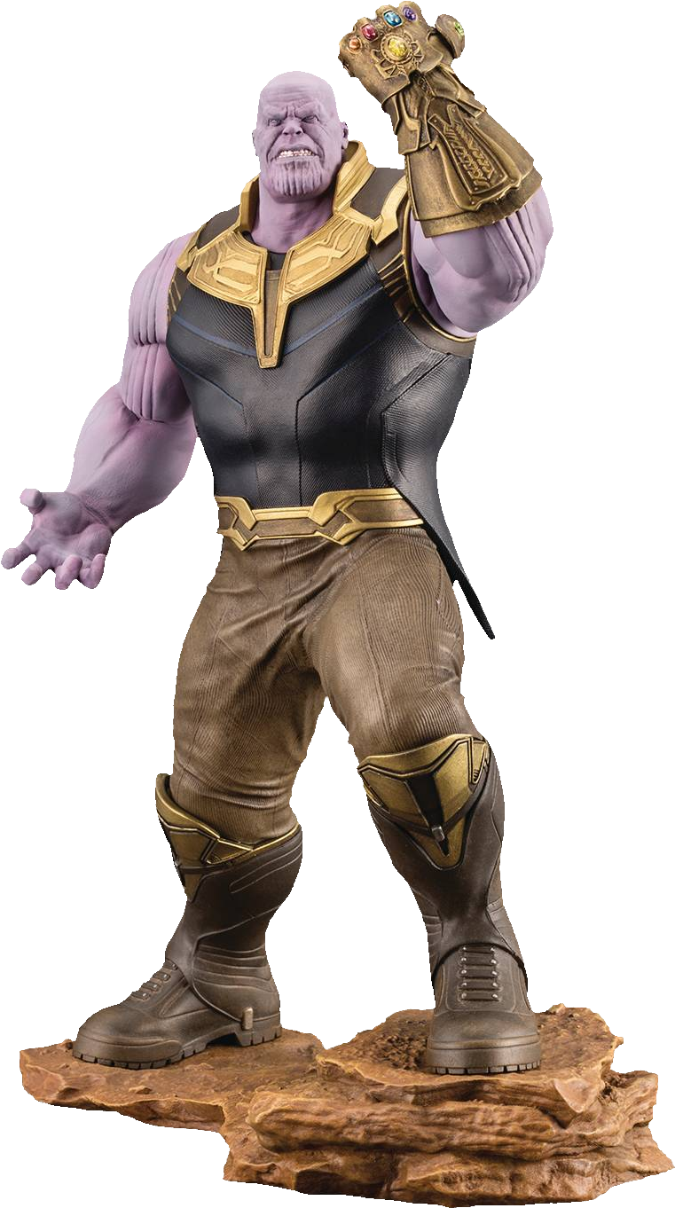 Infinity War Thanos Artfx Statue (906x1500), Png Download