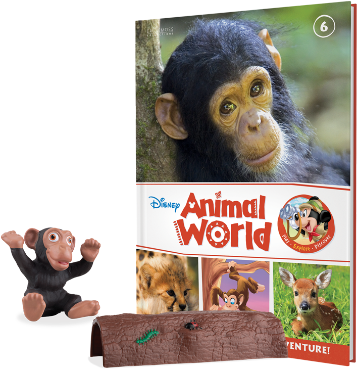 Book Six - Monkeys - 3d-postcard Schimpansen-baby (720x764), Png Download