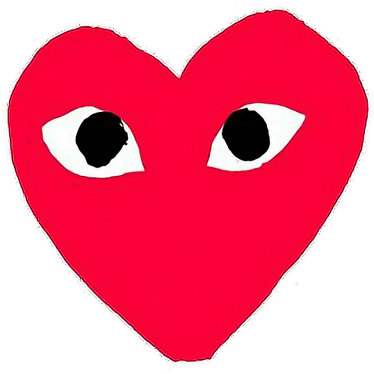 Comme Des Garcons Heart Transparent (676x610), Png Download