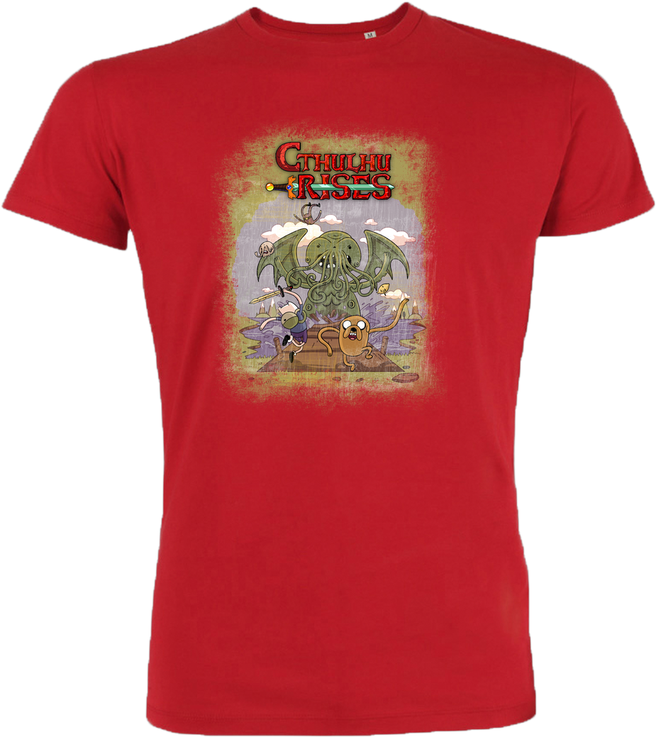 Saqman Cthulhu Rises T Shirt Stanley T Shirt Rot (1044x1044), Png Download