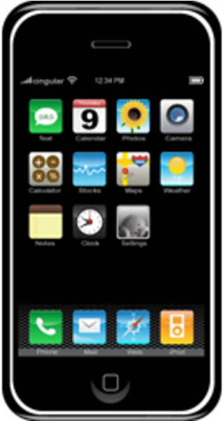 1368299830917888001apple Iphone Icon Hi - Mobile Phone Clipart (600x600), Png Download