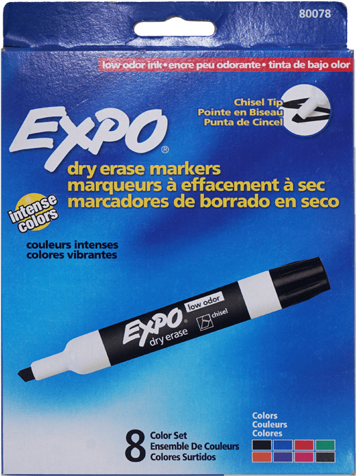 Expo Dry Erase Markers - Expo Low Odor Markers (800x800), Png Download
