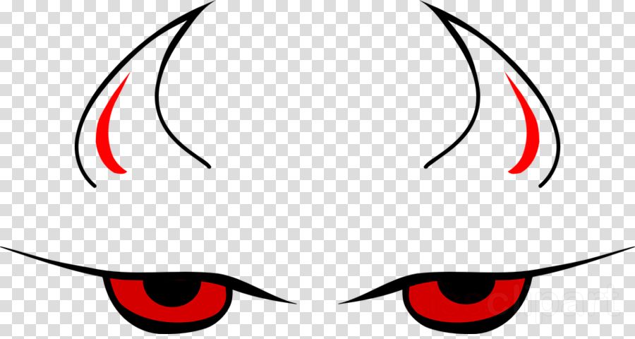 Devil Horns And Eyes (900x480), Png Download