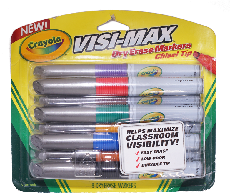 Download Crayola Visimix Dry Erase Markers Crayola 8 Visimax Dry Erase Markers PNG Image