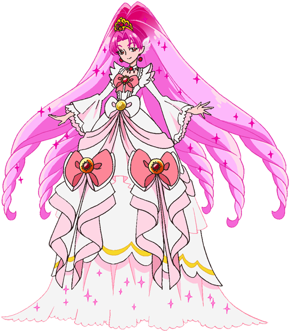 Princess Pretty Cure Scarlet Mode Elegant Pose - Cure Scarlet Mode Elegant (586x701), Png Download