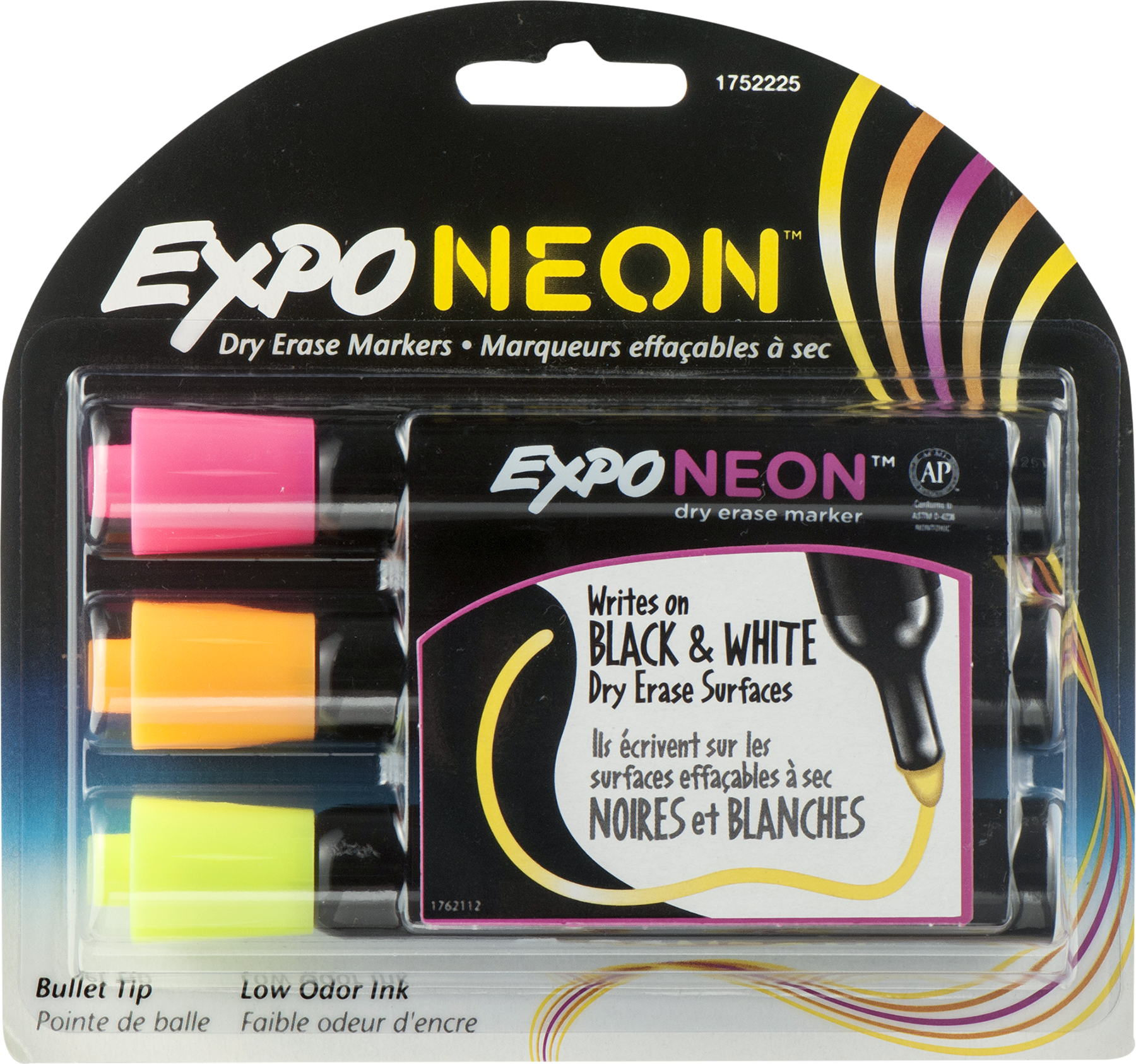 Expo Neon Dry Erase Markers, Bullet Tip, 3-pack, Assorted - Expo Neon Dry Erase Markers, Bullet Tip, Assorted Colors. (1800x1686), Png Download