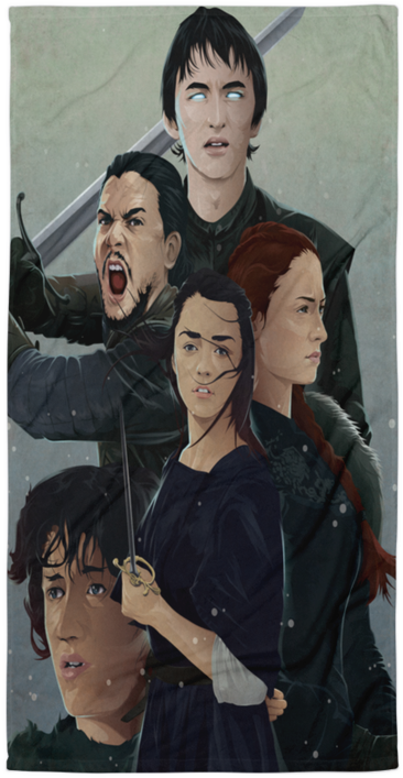 House Stark Full Printed Towel (800x800), Png Download