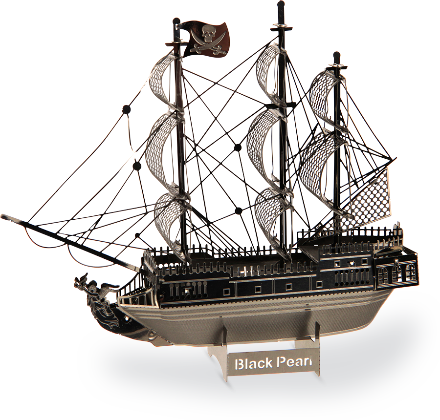 Metal Earth - Black Pearl Ship Png (900x860), Png Download