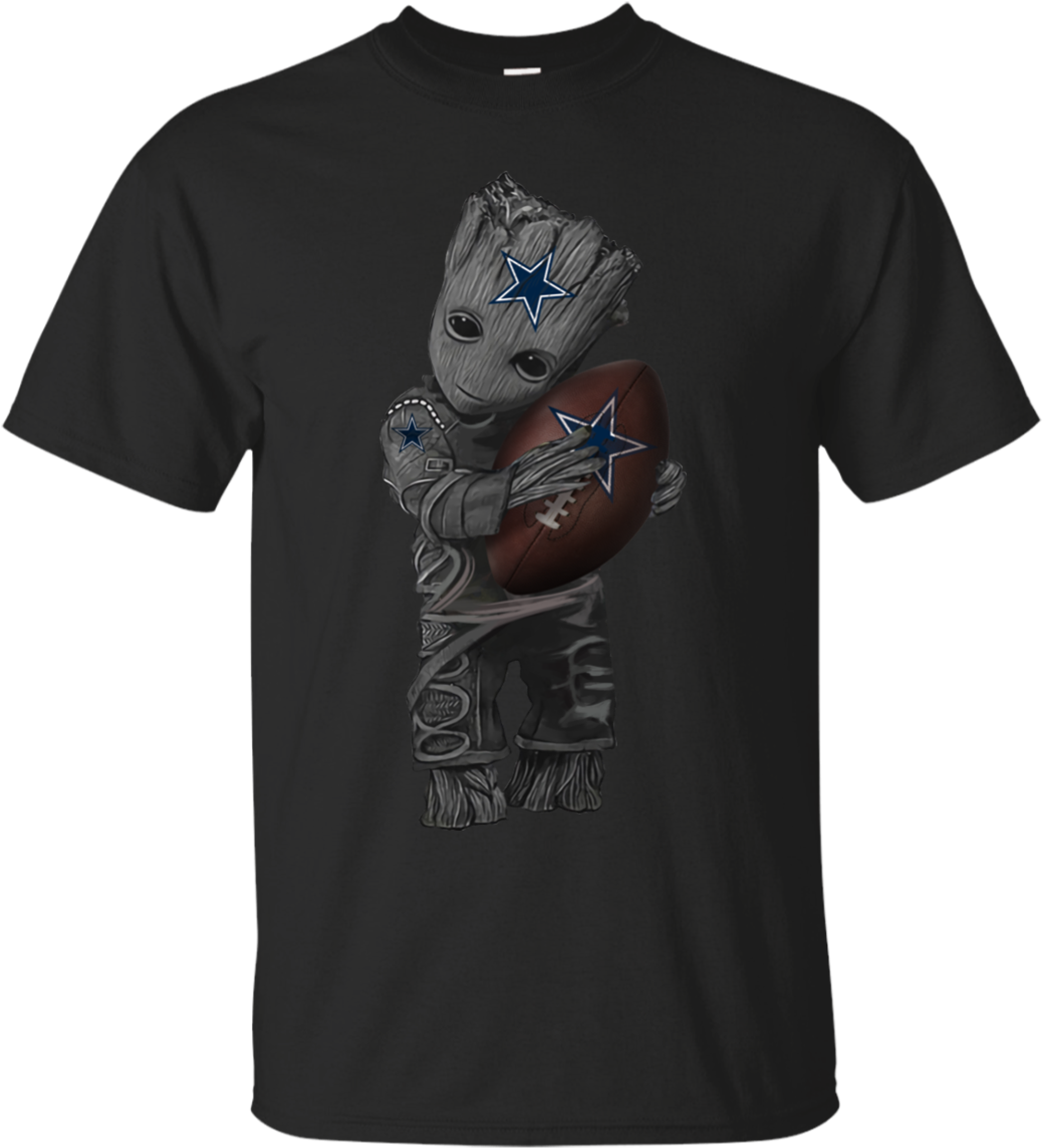 Baby Groot Dallas Cowboys Football Shirt Cotton T Shirt-th - Starcraft Shirt (1155x1155), Png Download