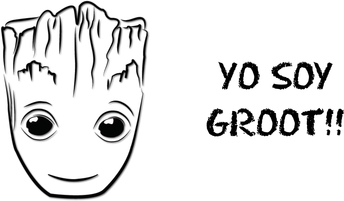 Taza Yo Soy Groot - Cartoon (1400x700), Png Download