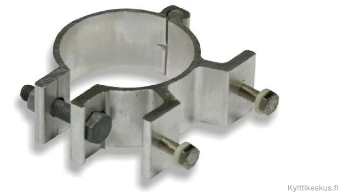 Aluminium Hinged Fixing Bracket To Fasten The Sign - Kiinnitys Tolppaan (800x400), Png Download