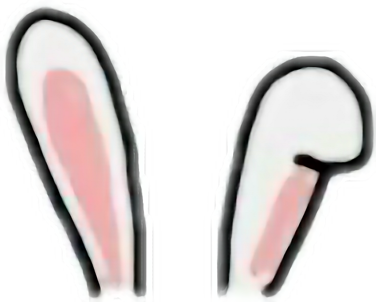 Cute Rabbit Rabbits Rabbitears Ears Bunny Bunnyears (768x616), Png Download