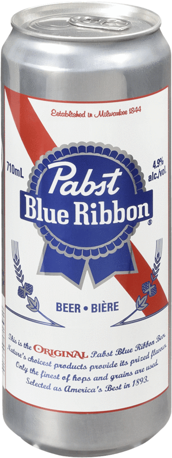 Pabst Blue Ribbon Beer Original 710 Ml - Pabst Blue Ribbon (1000x1000), Png Download