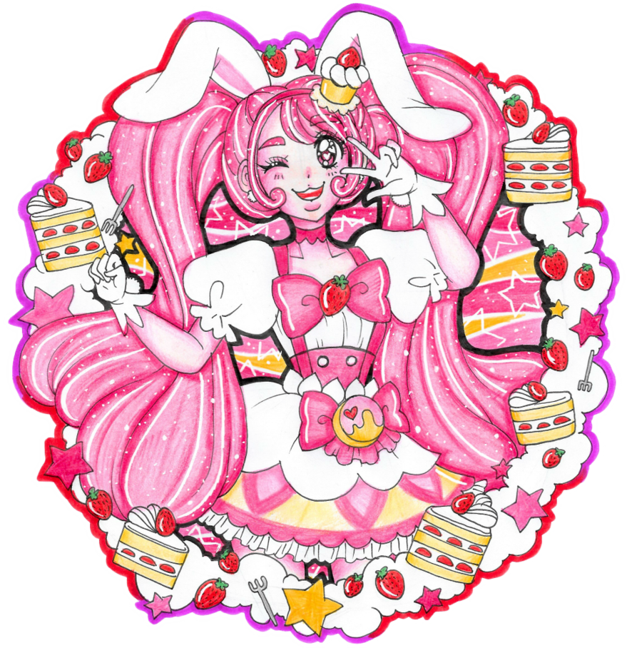 Pretty Cure Of Strawberry Shortcake, Cure Whip By Sekaiichihappy - Pretty Cure (879x908), Png Download