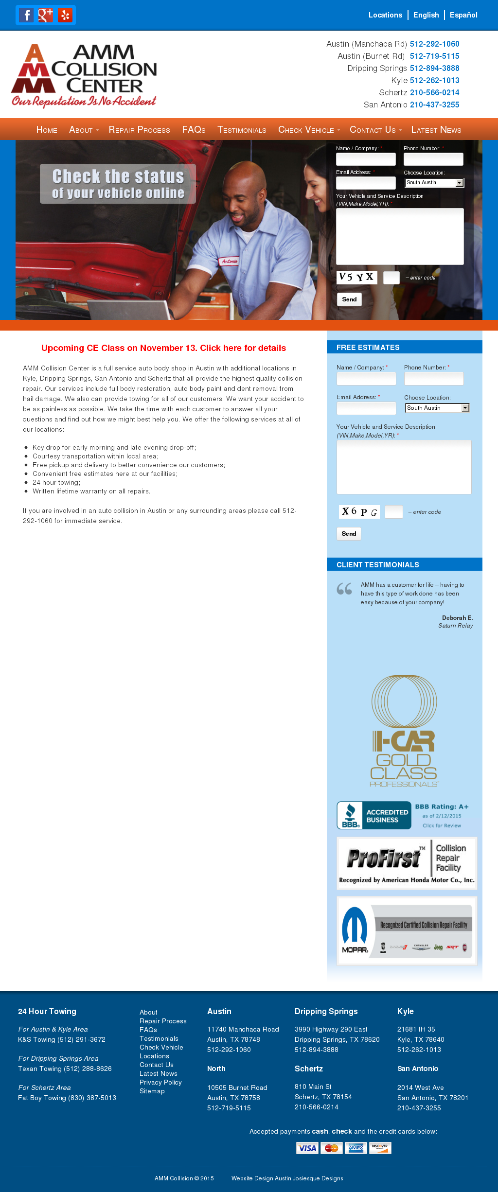 Amm Collision Center Competitors, Revenue And Employees - Web Page (1024x2452), Png Download