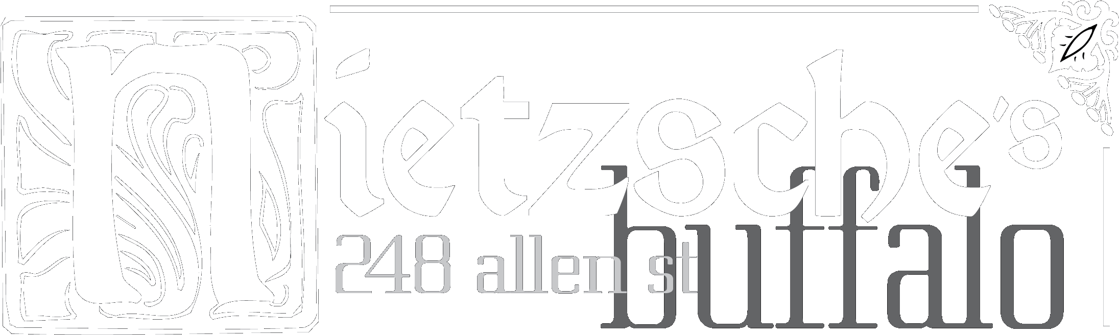 Nietzsche's - Nietzsche's Buffalo (2243x724), Png Download