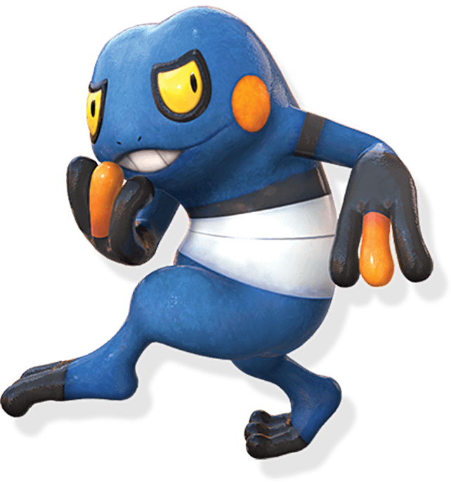 Image Croagunkfighter Pokk N - Pokken Tournament Croagunk (642x686), Png Download