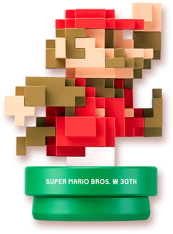 Amiibo - 8 Bit Mario Amiibo (555x751), Png Download