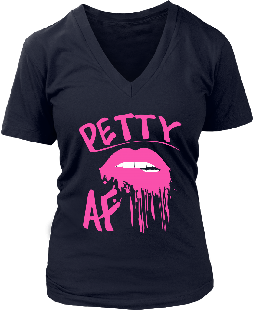 Petty Af Pink Dripping Lips V Neck T Shirts - Organ Donors Save Lives - V-neck (1024x1024), Png Download