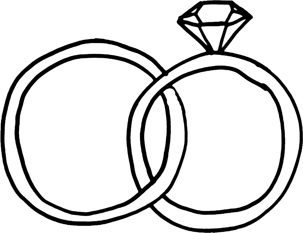 Wedding Ring Symbol Clip Art (1049x807), Png Download