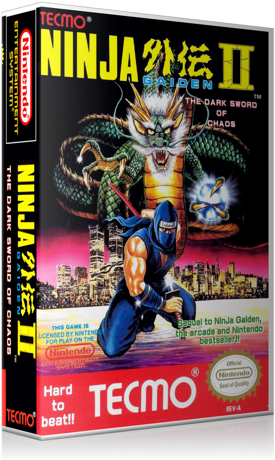 Download Nes Ninja Gaiden 2 Retail Game Cover To Fit A Ugc Style Ninja Gaiden Ii The Dark Sword Of Chaos Nes Nes Png Image With No Background Pngkey Com