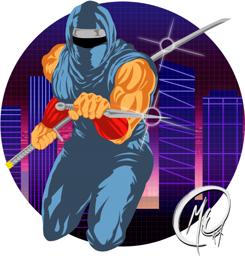 Synthwave Ninja Gaiden - Ninja Gaiden T Shirt (1000x944), Png Download