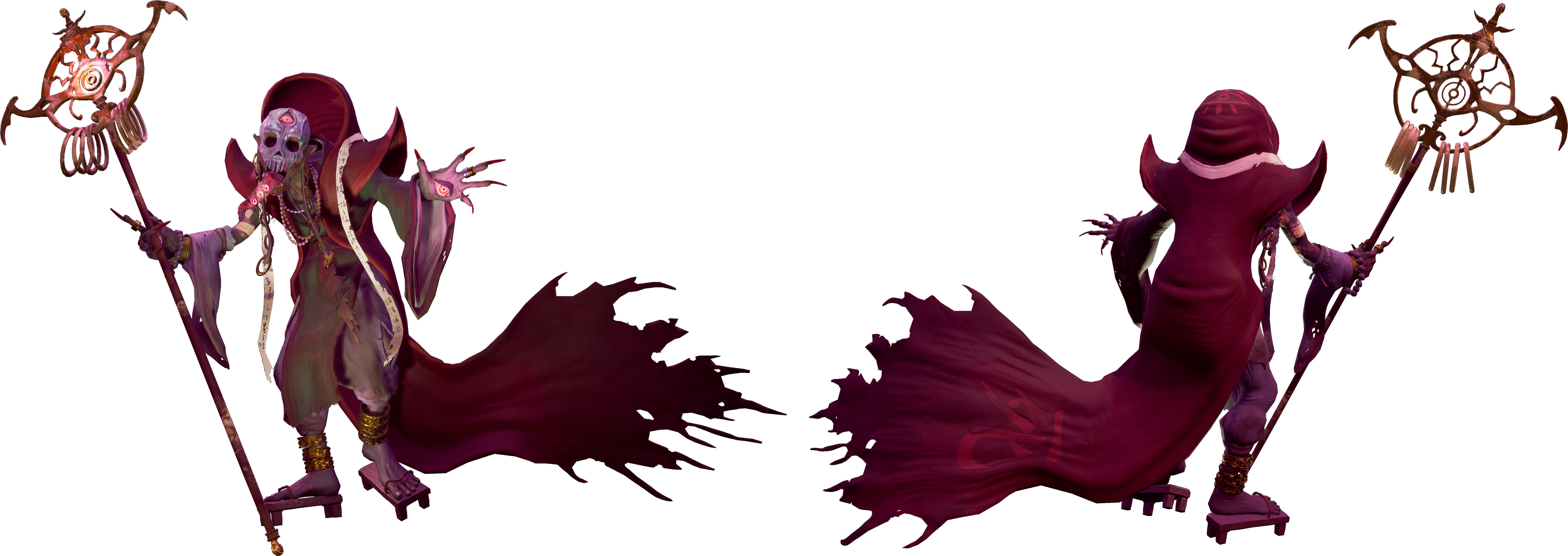 Evil Eye Wizard Closeup - Illustration (7718x2795), Png Download