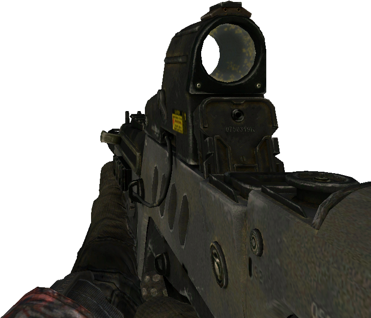 Tar-21 Red Dot Sight Mw2 - Ranged Weapon (767x650), Png Download