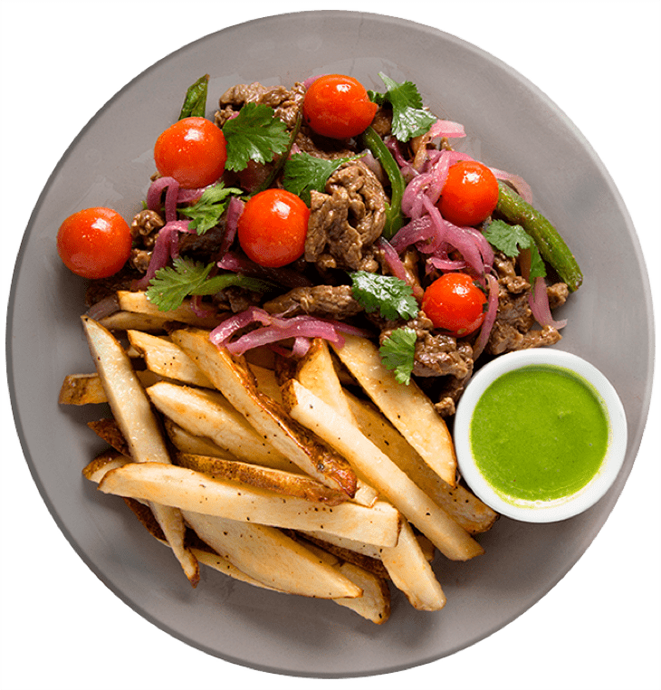 Athlete Grass-fed Beef Lomo Saltado With Yukon Gold (730x762), Png Download