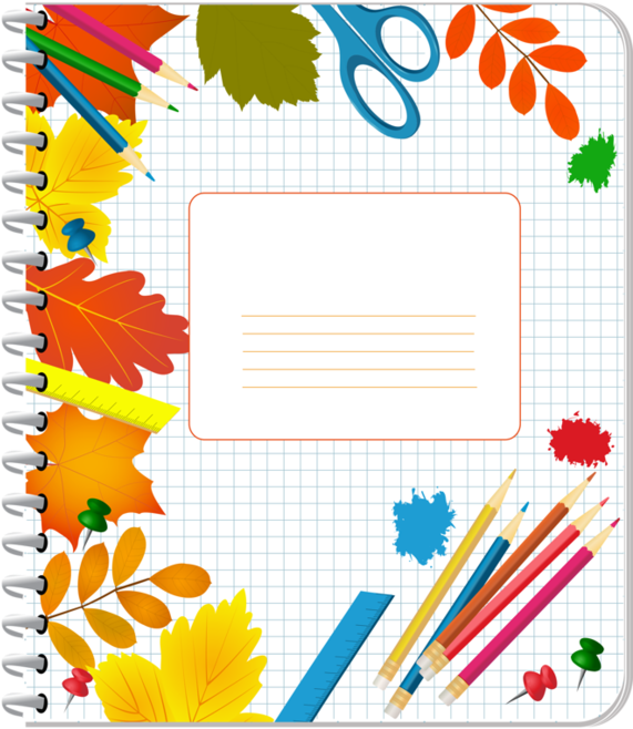 Ecole Scrap Couleurs Bordures Etiquettes Scraps - Capa De Caderno Png (600x691), Png Download