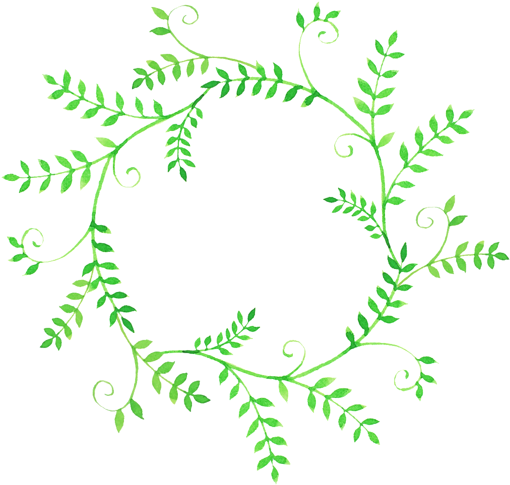 Beautiful Hand Painted Garland Green Plant Hd Png - Flower (1024x1024), Png Download