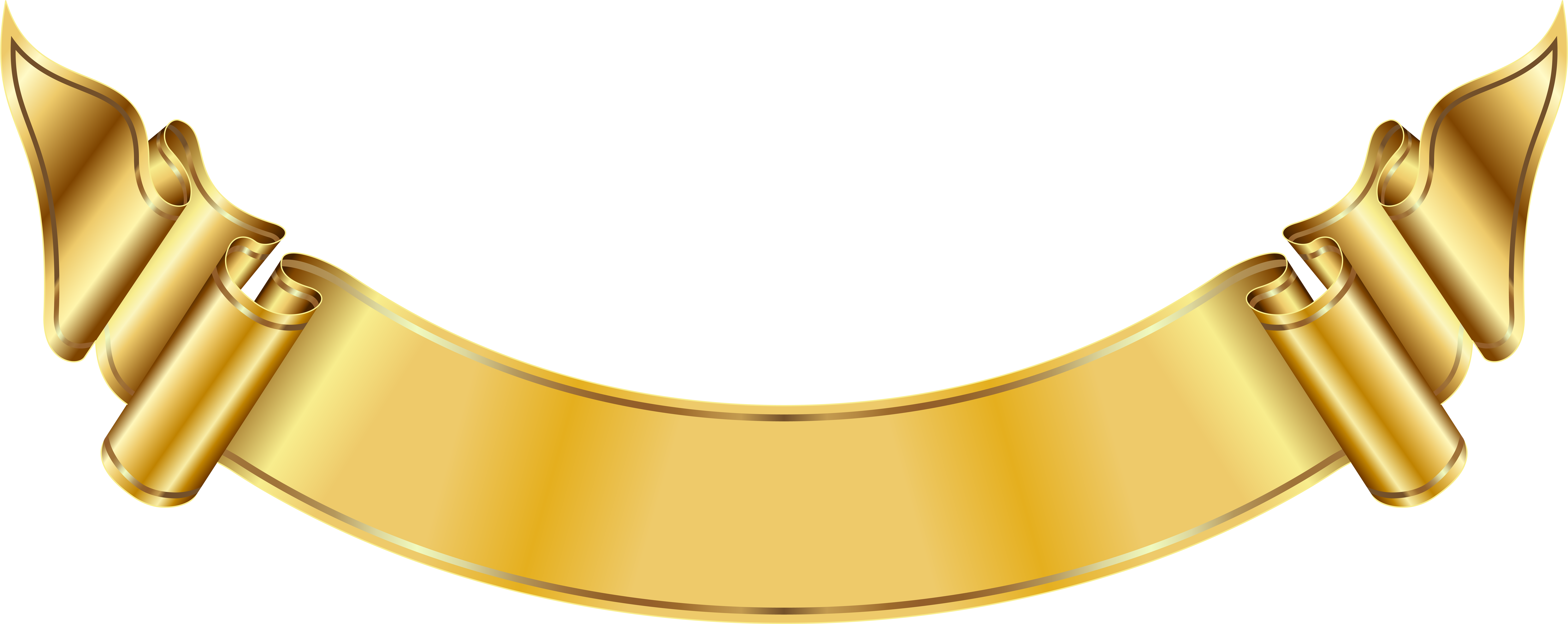 Gold Banners Png (8000x3231), Png Download