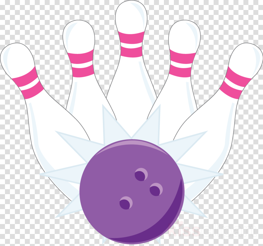 Girly Bowling Pins Clipart Bowling Pin Strike - Bowling Clip Art (900x840), Png Download