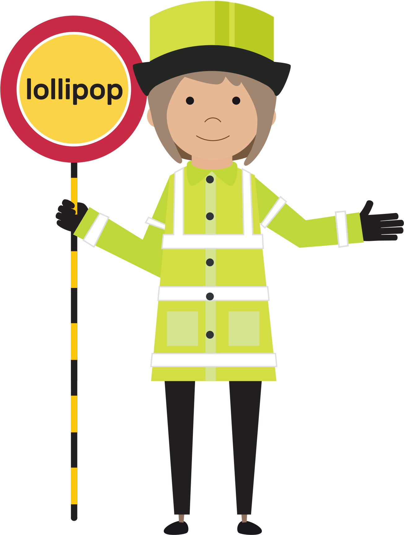 Ask The Lollipop Lady - Crossing Guard (1307x1742), Png Download